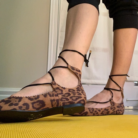 Top shop lace up pointy toe flats - Picture 3 of 5